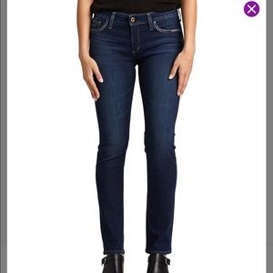 🐈 New Silver Elyse Jeans Straight Leg Mid Rise